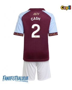 Aston Villa Matty Cash #2 Echipament de Fotbal Replică 2025-26 Copii Acasa (+ Șorturi)
